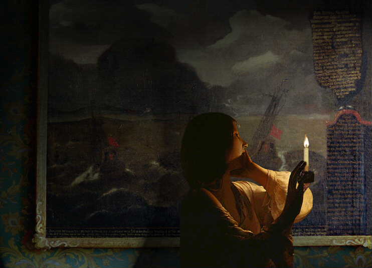 titta närmare på målningen