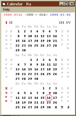 Ra Calendar